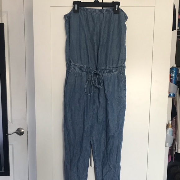 banana republic denim jumpsuit